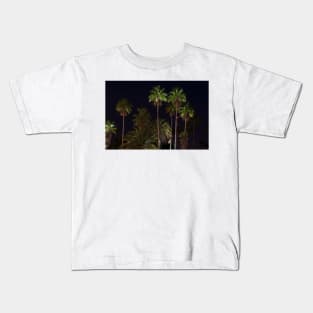 Palm Trees lit with lights Kids T-Shirt